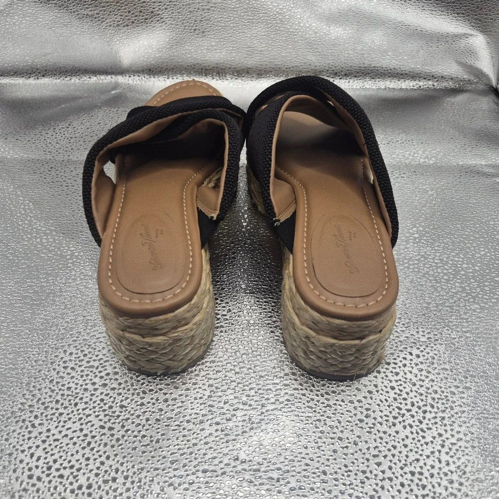 Universal Thread Black Crisscross Espadrille Platform Sandals Womens 7.5